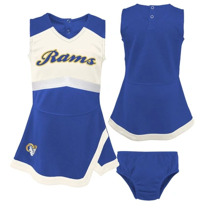 Outerstuff Kids' Girls Toddler Royal Los Angeles Rams Cheer Captain Dress With Bloomers