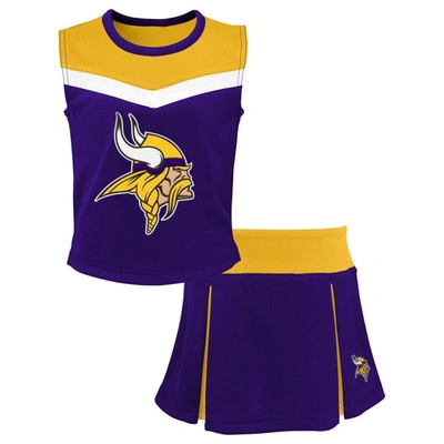 Outerstuff Kids' Girls Youth Purple Minnesota Vikings Spirit Two-piece Cheerleader Set