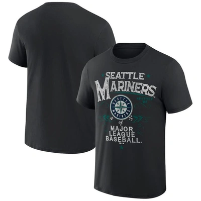 Darius Rucker Collection By Fanatics Black Seattle Mariners Beach Splatter T-shirt
