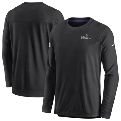 Nike Black Minnesota Vikings Sideline Lockup Performance Long Sleeve T-shirt