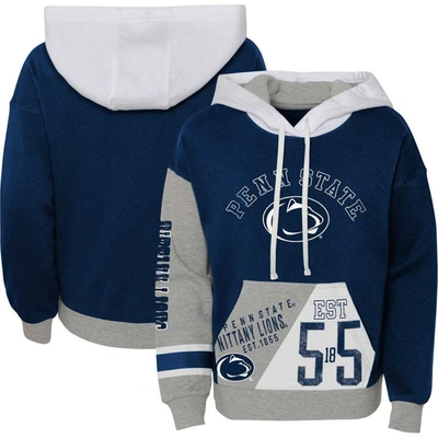 Outerstuff Kids' Girls Youth Navy Penn State Nittany Lions True Fan Soft Fleece Pullover Hoodie