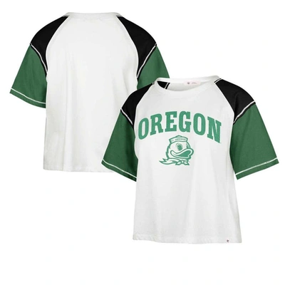 47 ' White Oregon Ducks Serenity Gia Cropped T-shirt