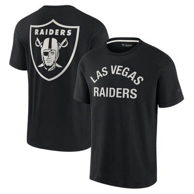 Fanatics Signature Unisex  Black Las Vegas Raiders Super Soft Short Sleeve T-shirt