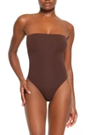 Skims Fits Everybody Strapless Bodysuit In Cocoa