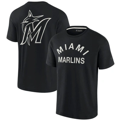 Fanatics Signature Unisex  Black Miami Marlins Super Soft Short Sleeve T-shirt