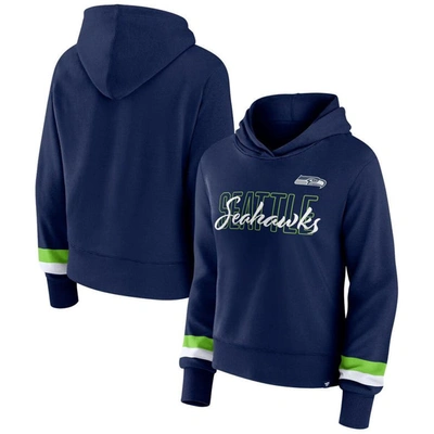 Fanatics Branded College Navy Seattle Seahawks Over Under Pullover Hoodie