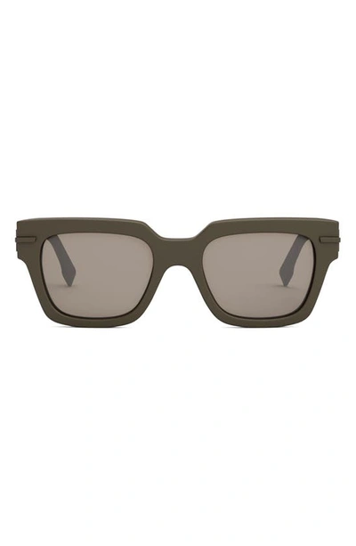 Fendi The Graphy 51mm Geometric Sunglasses In Brown