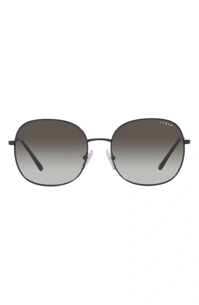 Vogue 57mm Gradient Round Sunglasses In Black