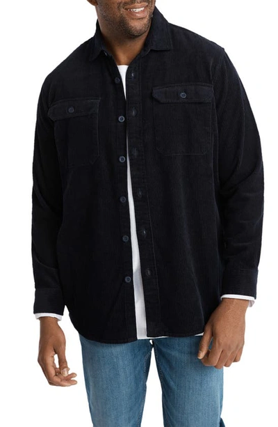 Johnny Bigg Stan Corduroy Overshirt In Ink