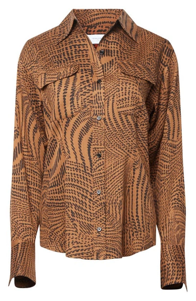 Equipment Signature Button-up Shirt In Brown