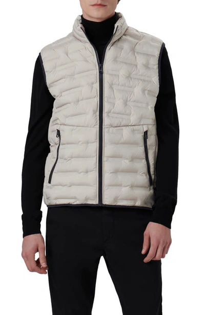 Bugatchi Quilted Water Resistant Vest In Stone
