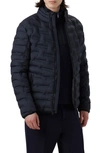 Bugatchi Quilted Bomber Jacket In Navy