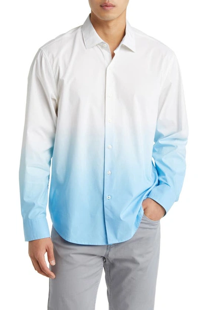 Tommy Bahama Sarasota Stretch Islandzone® Ombré Button-up Shirt In Dew Drop