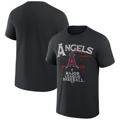 Darius Rucker Collection By Fanatics Black Los Angeles Angels Beach Splatter T-shirt