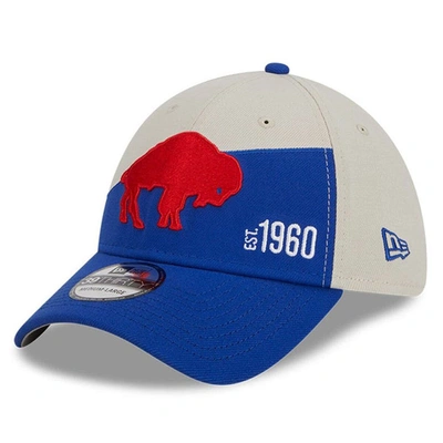 New Era Men's  Cream, Royal Buffalo Bills 2023 Sideline Historic 39thirty Flex Hat In Cream,royal
