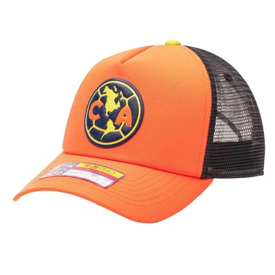 Fan Ink Orange Club America Aspen Trucker Adjustable Hat