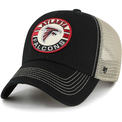 47 ' Black/natural Atlanta Falcons Notch Trucker Clean Up Adjustable Hat