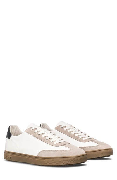 Clae Deane Trainer In White Feather Grey Dark Gum