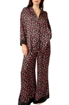 Free People Dreamy Days Mixed Print Pajamas In Midnight Combo