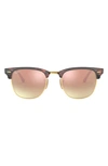 Ray Ban Standard Clubmaster 51mm Sunglasses In Copper Flash