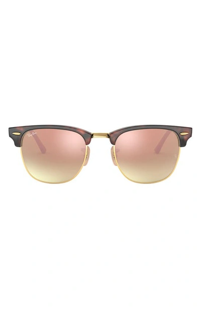 Ray Ban Standard Clubmaster 51mm Sunglasses In Copper Flash