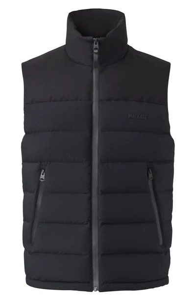 Mackage Bobbie City Water Resistant 800 Fill Power Down Vest In Black