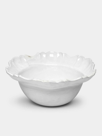 Astier De Villatte Victor Large Salad Bowl In White
