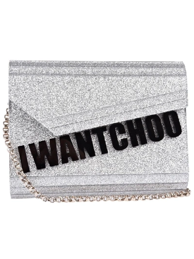 Jimmy Choo Candy Chain Clutch In Silver