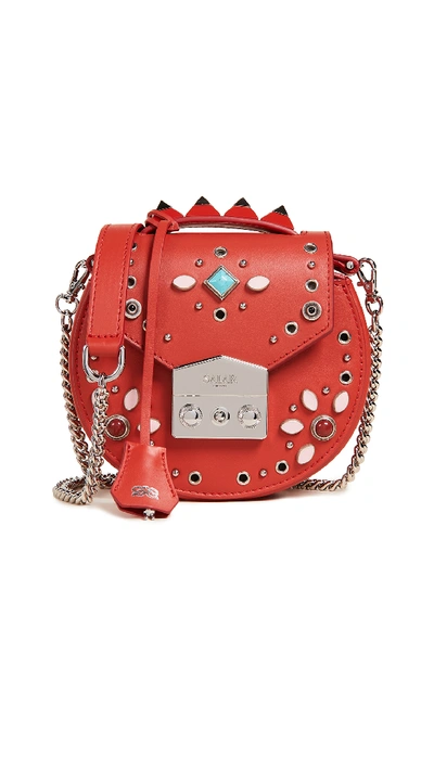 Salar Carol Eye Cross Body Bag In Poppy