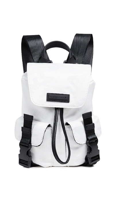 Kendall + Kylie Parker Small Backpack In White Camo