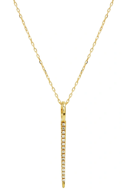 Savvy Cie Jewels 14kt Gold 0.03tcw Diamond Spike Necklace In Yellow