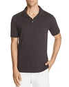 Velvet By Graham & Spencer Randall Slub-knit Polo Shirt In Exhaust