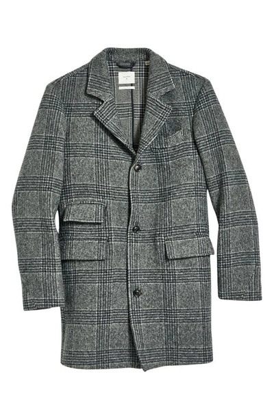 Billy Reid Astor Plaid Wool Blend Coat In Grey
