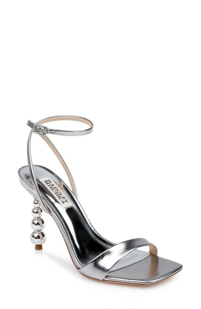 Badgley Mischka Ivette Ii Ankle Strap Sandal In Dark Silver
