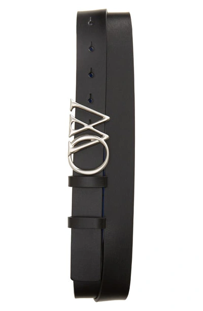 $650 Off White c/o Virgil Abloh Hybrid Industrial Leather Belt Sz L-XL