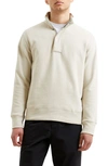 French Connection Quarter Zip Pullover In Stone