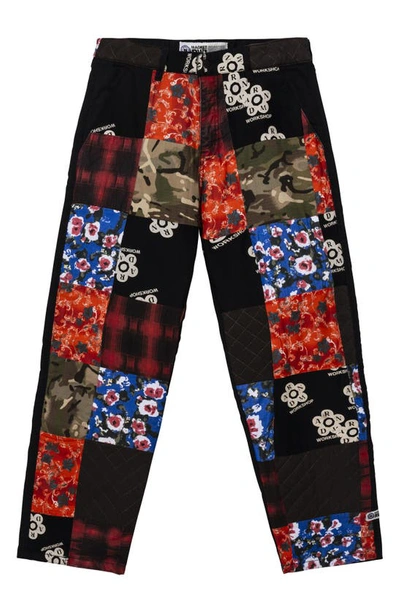 Market Rw Colourado Quilted Trousers In Black Multi