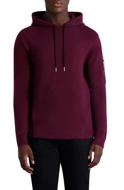 Karl Lagerfeld Pullover Hoodie In Wine