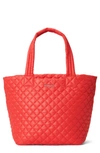 Mz Wallace Medium Metro Deluxe Tote In Cherry