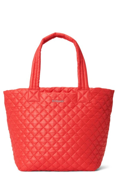 Mz Wallace Medium Metro Deluxe Tote In Cherry