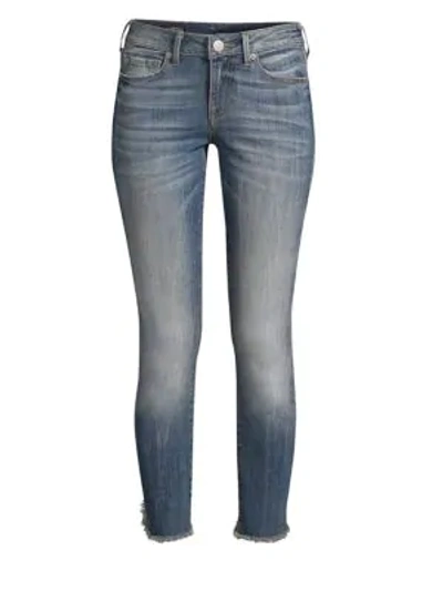 True Religion Halle Mid Rise Skinny Jeans In Seasoned Blue