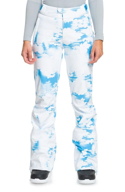 Roxy Chloe Kim Waterproof Snow Trousers In Blue