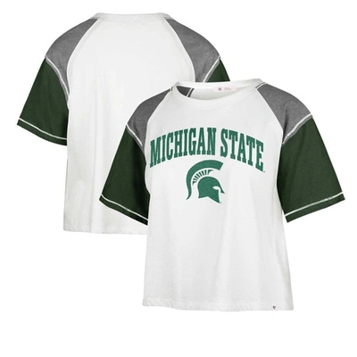 47 ' White Michigan State Spartans Serenity Gia Cropped T-shirt