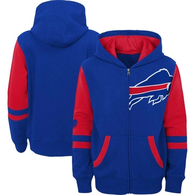 Outerstuff Kids' Preschool Royal Buffalo Bills Stadium Color Block Full-zip Hoodie