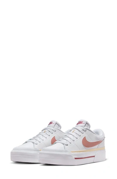 Nike Court Legacy Lift Platform Sneaker In White