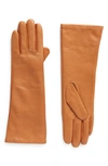 Vince Cashmere Lined Leather Gloves In Mink