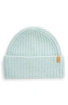 Vince Boiled Cashmere Chunky Knit Beanie In Blue Gray