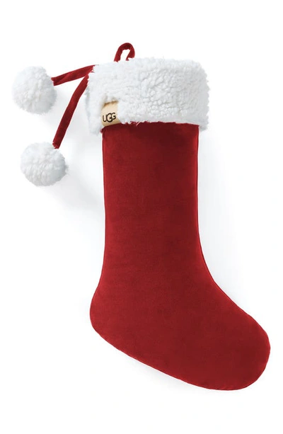 Ugg Bliss Holiday Stocking In Red