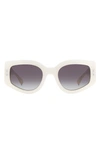Isabel Marant 54mm Gradient Cat Eye Sunglasses In Pearl White/ Grey Shaded