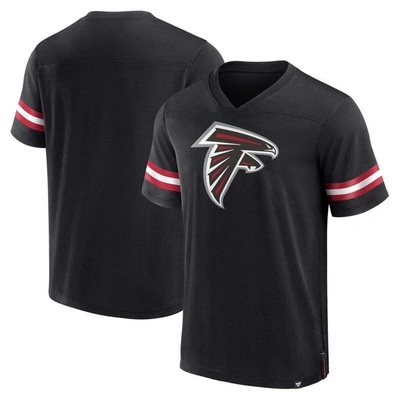 Fanatics Branded  Black Atlanta Falcons Jersey Tackle V-neck T-shirt
